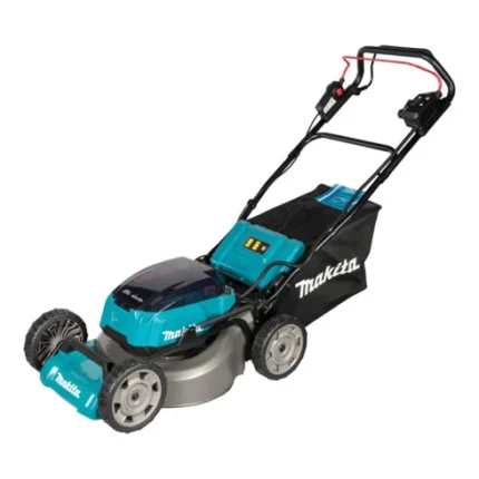 Makita Akku-Rasenmäher 2x18V / 5,0 Ah, 4 Akkus + Ladegerät