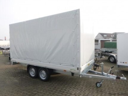 Autotransportanhänger Humbauer HT 304121 Hochlader 3.0 bis. Mit Pritsche und 200 cm breiter Plattform, 4100 x 2100 x 350 mm